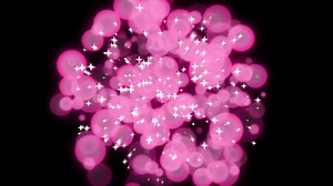 Download Loop star bubbles particles floating black abstract background. for free