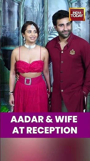 Aadar Jain and Wife Grace Vedant & Tejal’s Wedding Reception in Maroon and Pink | #bollywoodnews