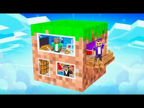 I survived INSIDE A SINGLE BLOCK in Minecraft!