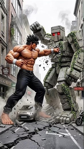 "Goku vs Iron Golem monster 🔥 Who is stronger? #goku #youtubeshorts #gojo #anime #aigoku #ai #shorts