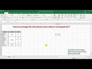 How to Unmerge Cells in Microsoft Excel: Step-by-Step Guide