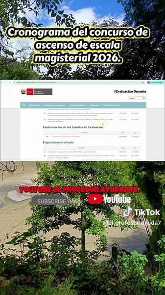 Cronograma del concurso de ascenso de escala magisterial 2026.
