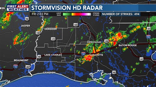 There are showers moving across SWLA now, here's the latest radar view. Remember you can check the radar anytime using our First Alert Weather app which is available here: https://m.cmpgn.page/ZxkcRJ | KPLC 7 Weather