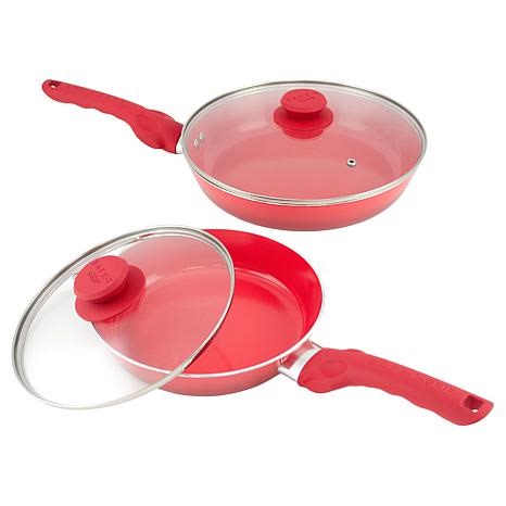 Safe-T-Grip 8" and 10" Deep Skillet Pan Set | HSN