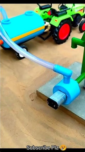 Filling the water tank with water by attaching a motor to the hand pump#tractor