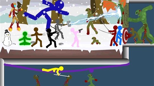 Obstacles course collab ( stickman vs super zombie )