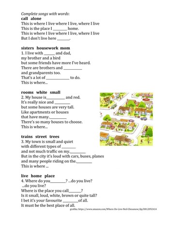 This is where I live. worksheet