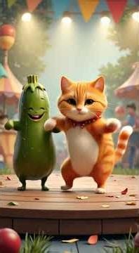 Kitty Zucchini 🐱🥒 | Funny EDM Dance Song for Kids | #BrightTaleWorld
