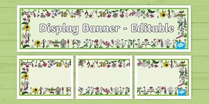 Canadian Spring Flowers Editable Display Banner