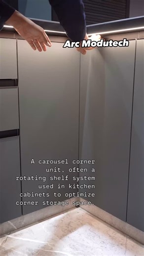 ARC_Modutech on Instagram: "A carousel corner unit, often a rotating shelf system used in kitchen cabinets to optimize corner storage space. #interiör #interior #kitcheninteriors #homecooking #homedecor #kitchen #furniture #modernkitchens #moderndesign #kitchenremodel #modernkitchendesign #designkitchen #homestyling #kitchengoals #kitchens #homedesigns #interiorinspiration#hetich"