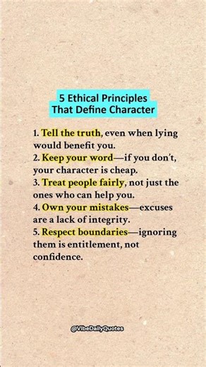 5 Ethical Principles That Define Character
