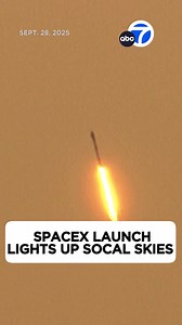 611K views · 7.6K reactions | Another successful SpaceX rocket launch lit up the skies across Southern California Sunday night. 朗 It was the 51st launch from Vandenberg Space Force Base this year alone. | ABC7 | Facebook