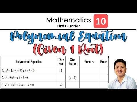 How to Solve Polynomial Equation Given 1 Root | Solving Polynomial Equation | Grade 10