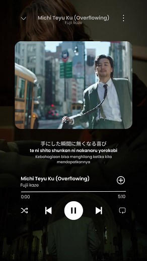 Fujii Kaze - Michi Teyu Ku (Overflowing) | J-Pop Lyrics Video