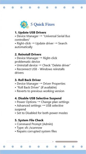 ⚠️ USB Device Not Recognized on Windows 11? Try These Fixes!#usb #troubleshooting