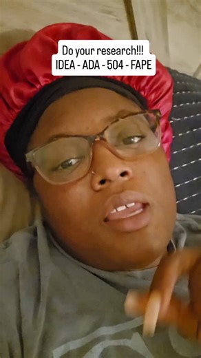 4 comments |  Again do you're research. ✨️ IDEA -Individuals with Disabilities Education Act ✨️ FAPE - Free and Appropriate Public Education ✨️ Section 504 of the Rehabilitation Act ✨️ ADA -Americans with Disabilities Act  Learn federal law and state statutes!!! | Destiny Huff Consulting | Facebook