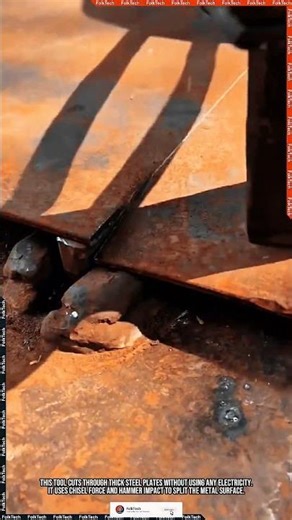 How Do These Manual Tools Cut Thick Steel Plates?