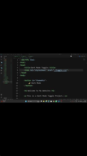 Today I built a Dark Mode🌙 / Light Mode ☀️Toggle Project using JavaScript.#shorts#javascript#project
