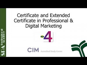CIM Level 4 Certificate in Professional and Digital Marketing - Introduction