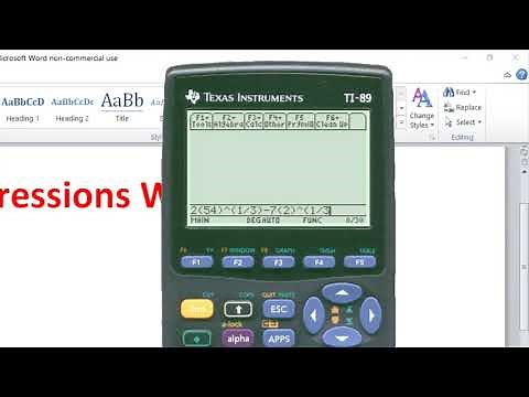 Simplifying Radical Expressions With The TI-89