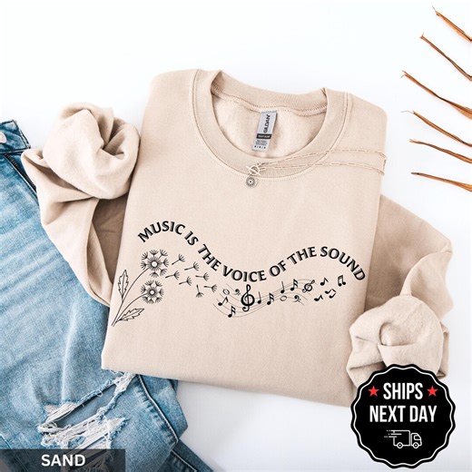 Music is the Voice of the Soul Hoodie, Inspirational Music Crewneck, Musician Gift - Etsy