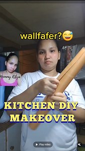 Nagdikit kami ng wallpaper sa aming patungan sa kusina🥰🥰🥰Di ko kinaya ang naging resulta😱 #makeover #diy #diyhome #diyideas #foryoupage #kitchenmakeover #minivlog #buhaynanay #wallpaper | Mommy Kitya and Family