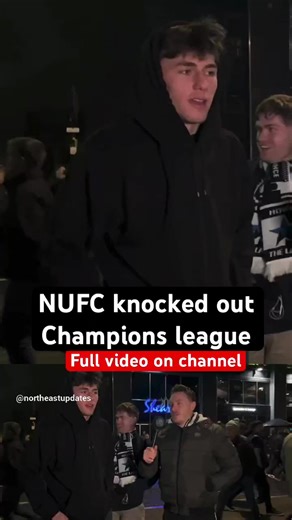 5.4K views · 57 reactions | Full video North East Updates You Tube channel NUFC fans react to being eliminated from the champions league #nufc #newcastleunited #championsleague #newcastleunitedfans #nufcfans | Newcastle Supporters Worldwide | Facebook