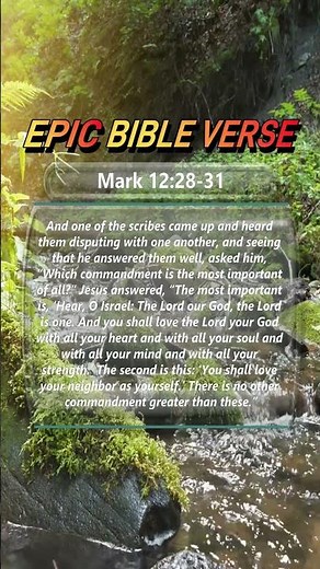 Mark 12:28–31 — The Greatest Commandments | Epic Bible Verses #Jesus #God #dailybibleverse