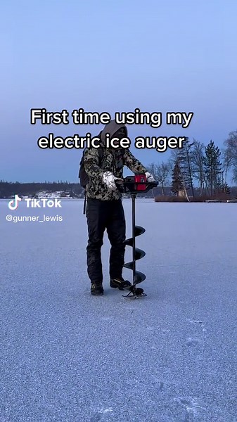 Electric Ice Auger Fishing in Alaska