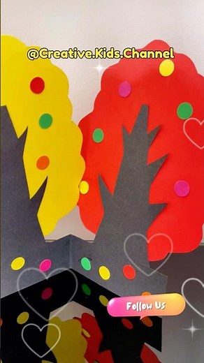 Four Seasons Trees 🍁☘️Easy Paper Craft for Kids