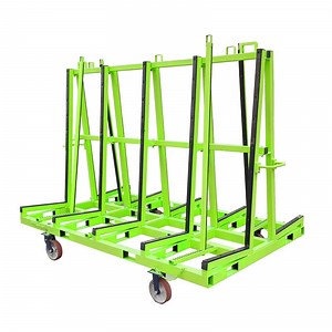 [Hot Item] 98" a-Frame Transport Rack with Adjustable Fixed Posts, Forklift Holes and Lifting Rings for Glass, Granite, Marble Slabs