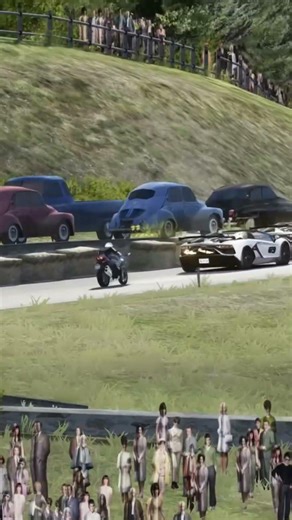 Kawasaki Ninja H2 vs Lamborghini SVJ63 vs Bugatti Hypercars #shorts #kawasaki #superbike #supercars