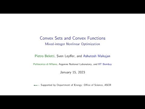 Lecture 2: Convex sets and Convex Functions, by Sven Leyffer.