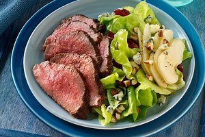 Spiced Tri-Tip Roast with Pear, Radicchio, and Blue Cheese Salad | Red Meat Recipes | Weber Grills