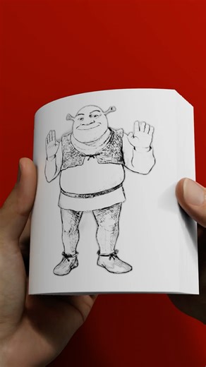 Shrek Doing the C-Walk 🕺 | Flipbook Animation