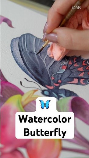 🦋 Watercolor butterfly from the upcoming tutorial ✨