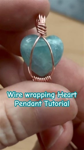 Cute and easy wire wrapping heart pendant tutorial