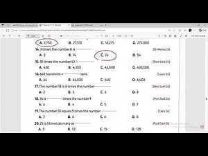 Math Grade 4 - Revision on Unit 5 - November Test - part 2