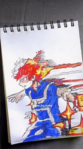 how to draw shoto todoroki from my hero academia #myheroacademia #shototodoroki #drawings #anime