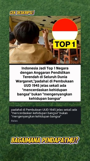 Indonesia Jadi Negara dengan Anggaran Pendidikan Terendah? Fakta Ini Bikin Heboh #shorts #trending