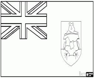 Flag of Bermuda coloring page printable game