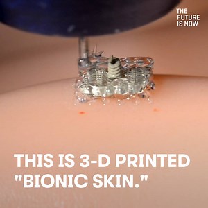 170K views · 603 reactions | This is 3-D printed "bionic skin." | The Future Is Now | Facebook