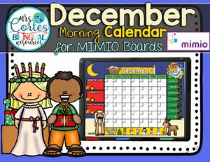 Morning Calendar For MIMIO Board - December (Holidays Around the World)