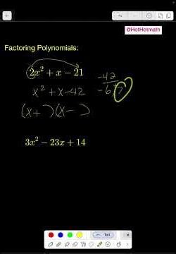 Factoring Trinomials Using Slide and Divide #mathhelp #factoringpolynomials