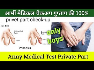 Indian Army medical test private part 2022. privet part check-up in army full details.