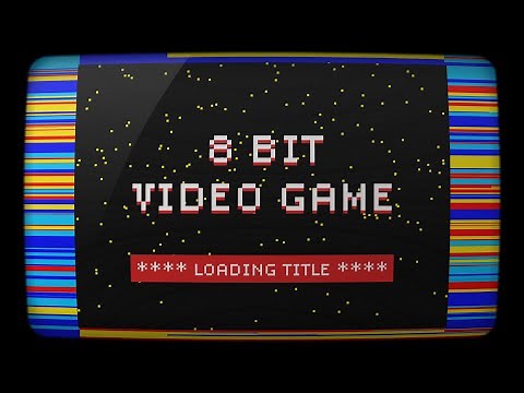 Editable 8 Bit Video Game Loading Title Overlay - Premiere Pro Template