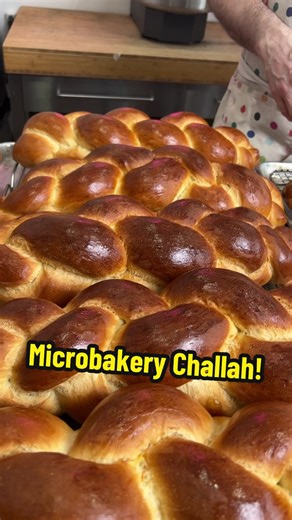 Challah is a staple at the micro bakery. We bake it every single week. Soft, rich crumb. Deep golden crust. Braided by hand. It’s simple but when it’s done right, it’s hard to beat. You can find the full formula and step by step video tutorial on my website! #microbakery #bread #challah #baking #sourdoughduffy