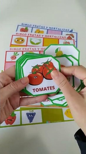Bingo de frutas y hortalizas - Recurso Educativo Gratis Descargable