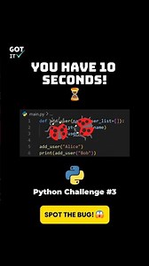 Spot the Error: Python Challenge #3