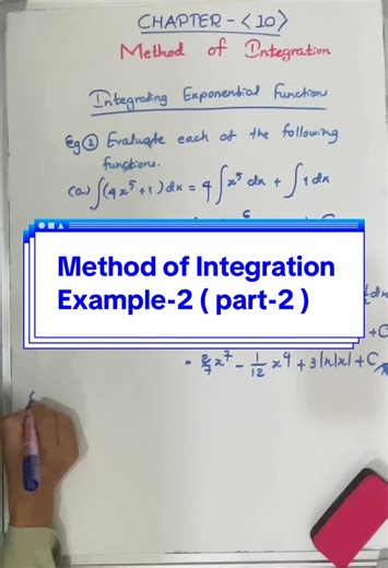 Integration Method Example - 2 (Part 2) in Mathematics